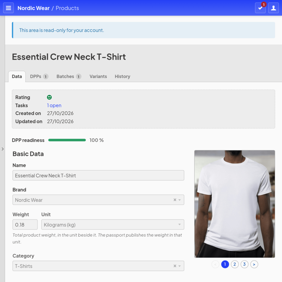 Enlarge image The factory's products in the application manager